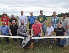 Researchers with the Ion Tiger UAV.
