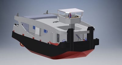 The fuel cell-powered push boat will operate in Lyon. Source: Flagships
