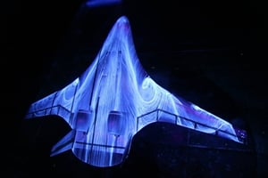 NASA's hybrid wing body concept. Image credit: NASA Langley/Preston Martin.