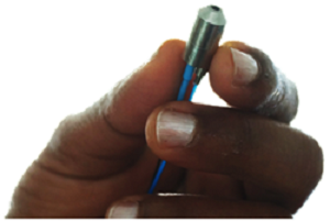Handheld fiber optic probe represents an important step toward endoscopic cancer diagnosis. (Credit: Jurgen Popp, Leibniz Institute of Photonic Technology Jena and Institute of Physical Chemistry, Friedrich-Schiller University Jena)