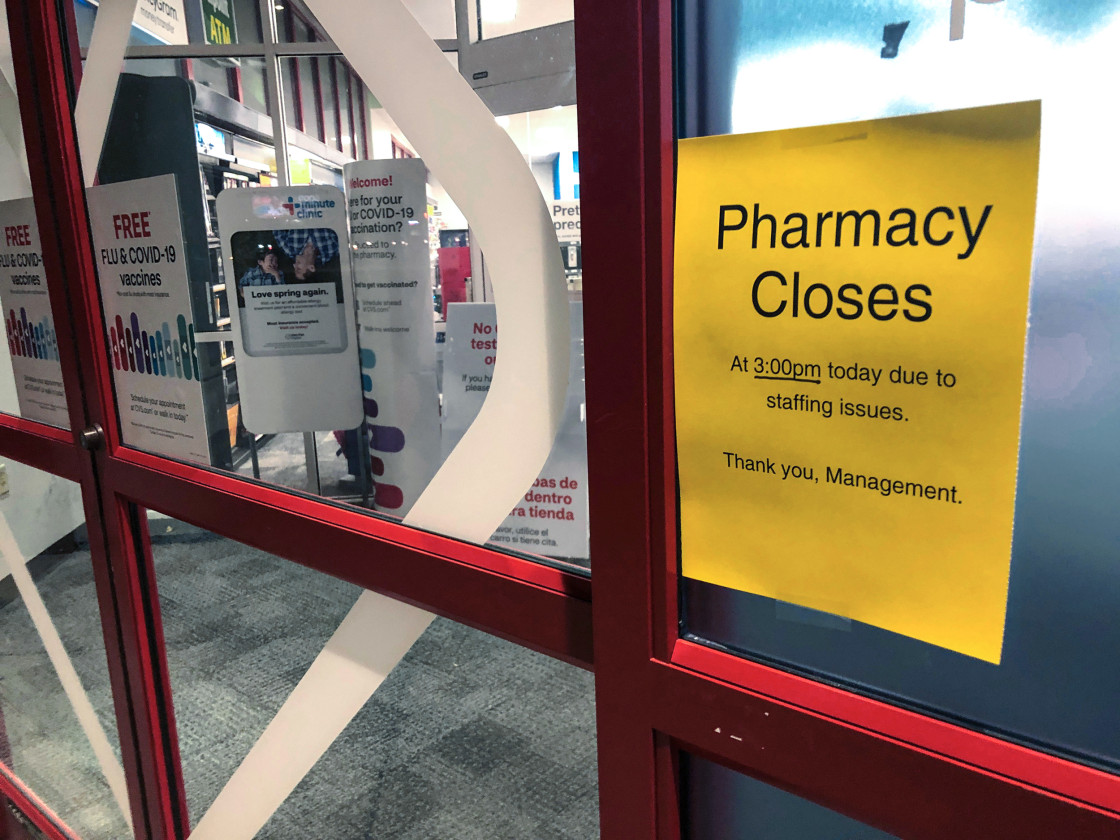 Shortages are forcing pharmacies to close early during critical times. Source: Tom Murphy, AP File