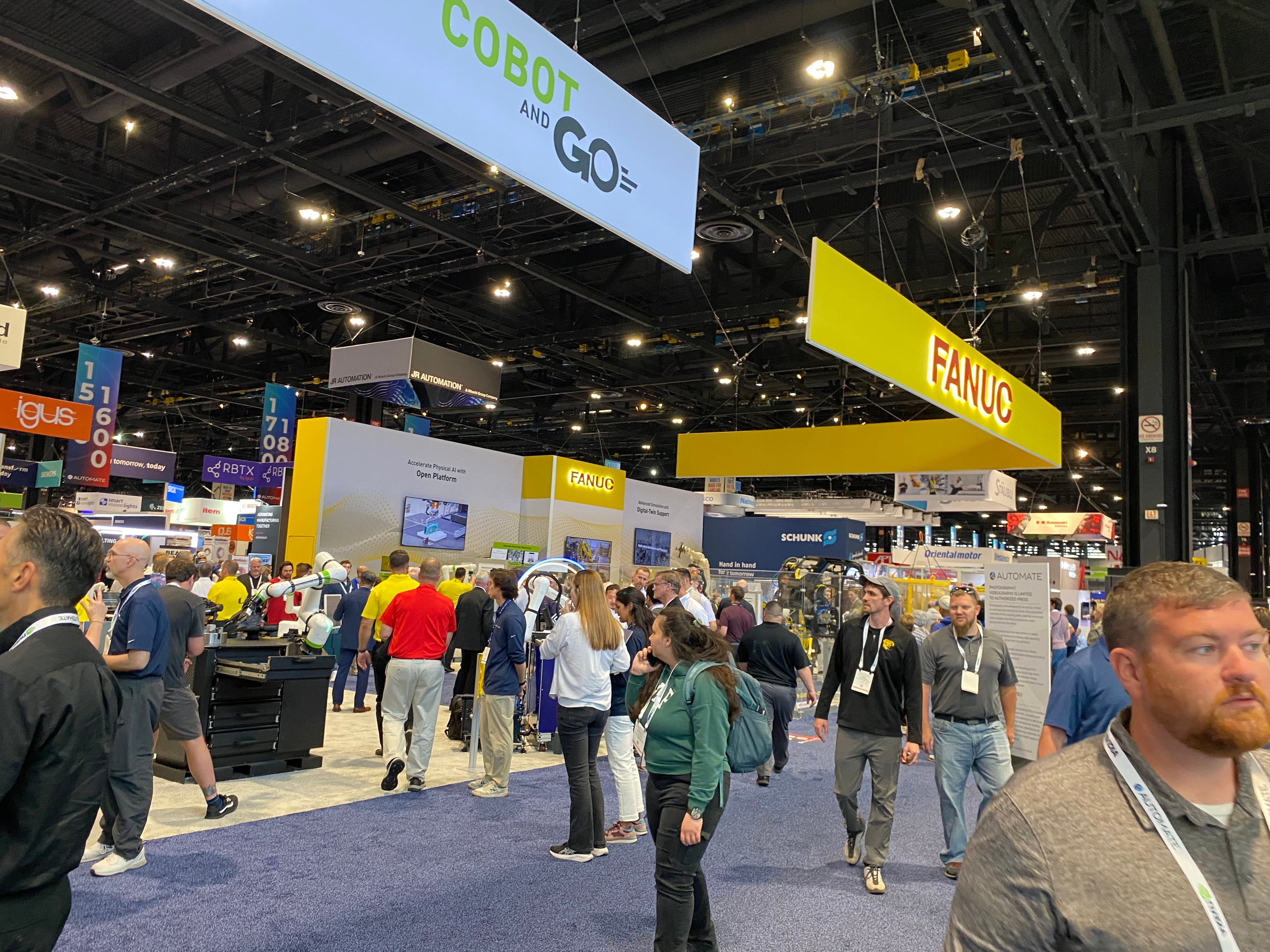The Automate show floor was busy each day, filled with product demos and debuts, with industrial professionals eager take in the the sights and sounds of automation innovation.
