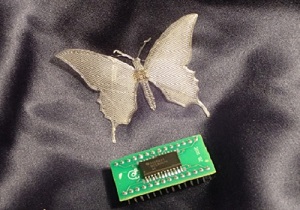  Pressure-sensitive "e-stickers" contain all the functionality of traditional silicon circuits and can be fabricated into complex, flexible shapes. Credit: KAUST
