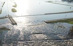 (Click to enlarge.) Duke Energy photo showing Sutton Lake breach.