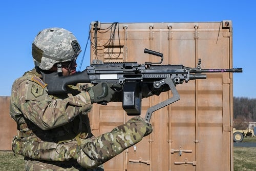 The third arm provides better marksmanship and support for heavier weapons. Source: ARL