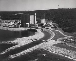 The Pilgrim nuclear power plant in Massachusetts shortly after it opened in 1972. Credit: energy.gov. 