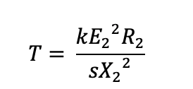 Induction motor medium-slip equation.