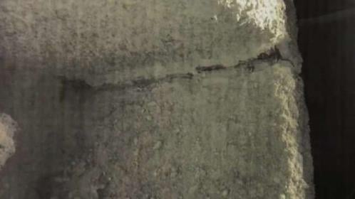 September 25 image of the fissure located on flange on the bottom portion of the beam that spans over Fremont Street. Credit: TJPA.org
